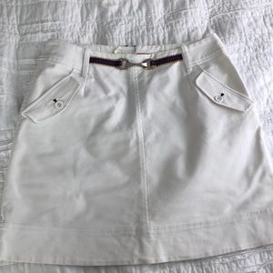 White cotton skirt with metal embellishments